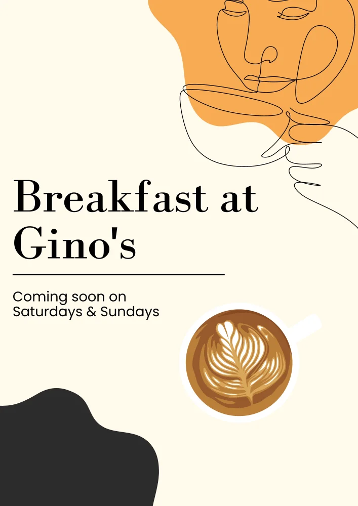 breakfast at Gino's promotional poster